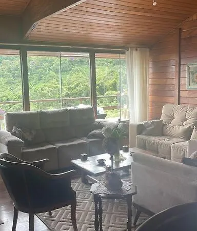 Sitio Com Piscina Natural E Cascata, Com Linda Vista Em Lumiar. Exterior photo
